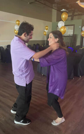 Johanna dancing with Aidan