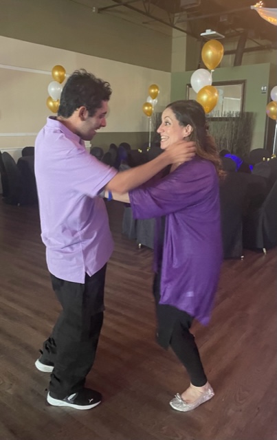 Aidan dancing with mom